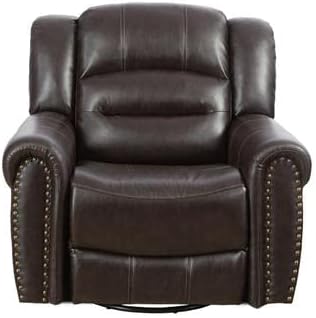 Manual Breathing Leather Recliner ChairLiving Room ChairLeather Chair for Home/Office(Leather Reclining Chair) Brown