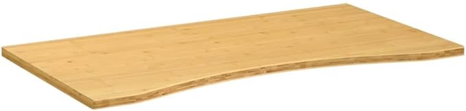 vidaXL Bamboo Desk Top - Natural Durable Sturdy with Curved Edges - Ideal for Home Office Study Gaming Painting - Easy to Clean Surface (39.4x23.6x1)