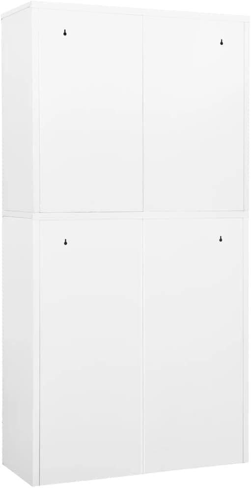 Steel Storage Cabinet Metal Office Cabinet 70.9 Steel Lockable File Cabinet Metal Tool Cabinet for for OfficeHome White 35.4x15.7x70.9 Steel and Tempered Glass(Style H)
