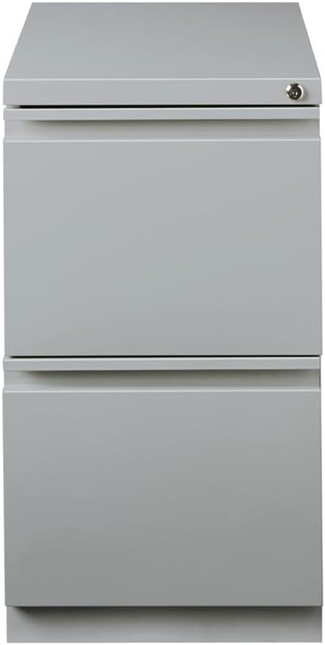 Hirsh Industries 20 Deep 2 Drawer Mobile File Cabinet File in Platinum