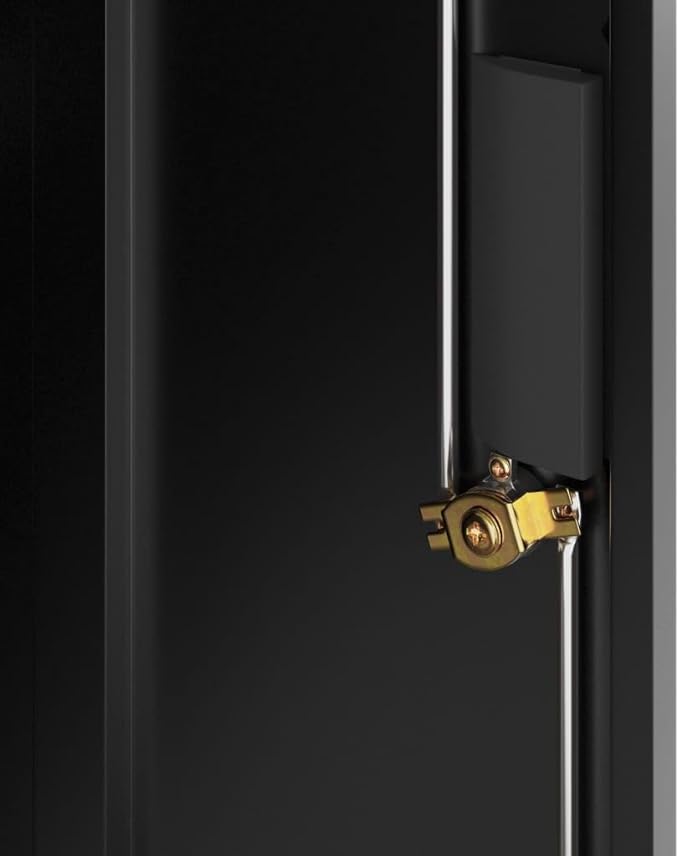 vidaXL File Cabinet Lockable Metal Storage Cabinet with Doors Black Steel