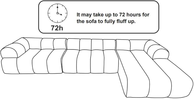 Christopher Knight Home Mania 122 Modular L-Shape Sofa Couch with Chaise Lounge Modern Sectional Sofa Set for Living Room Boucle Fabric Upholstered Cloud Couch with Deep Seat Brown