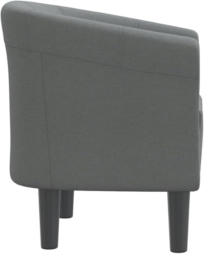 Floor Chair Arm Chair Living Room ChairsSleeper Sofa Tub Chair Dark Gray Fabricfor Apartment Living and Home Office