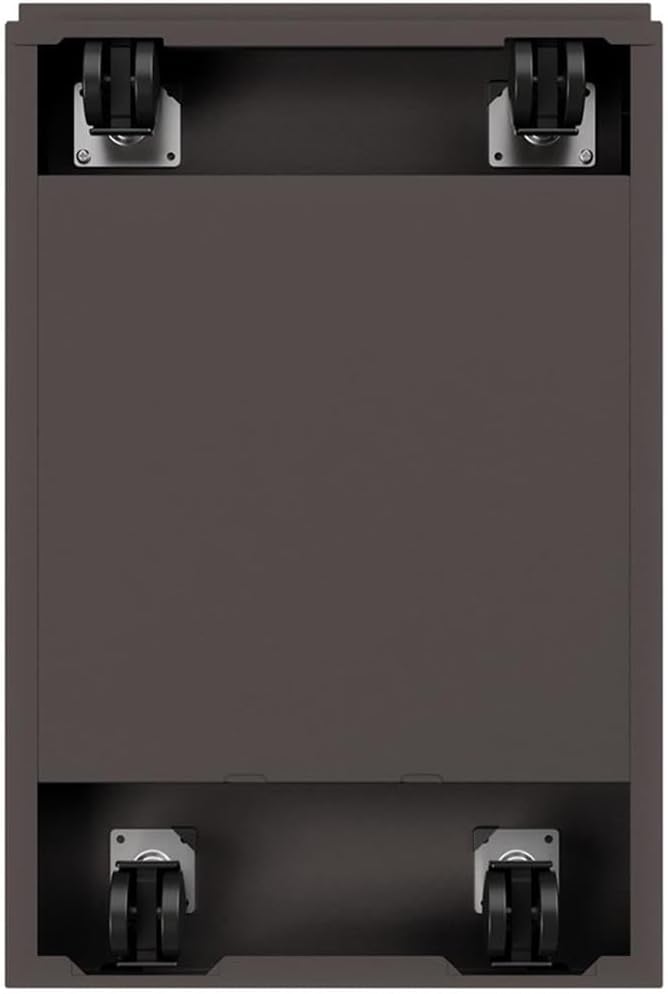 BOWERY HILL 3-Drawer Mobile Metal Filing Cabinet 20 Depth Espresso Finish Durable Commercial Grade with Full Extension Drawers Locking Storage for Office Fits Letter-Size Files