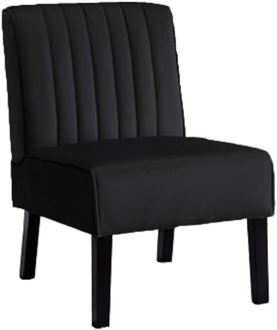 Reeso Mid Century Modern Accent Chairs Set of 2 with Minimalist Design Elegant Velvet Upholstery and Solid Wood Legs Ideal for Living Room or Bedroom Midnight
