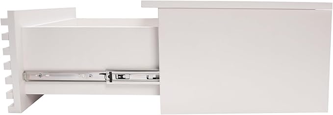 Floating Desk 60'' Wall Mounted Computer Desk with 2 Drawer &amp Keyboard Tray Home Office Desk Workstation Cable Hole Laptop PC Table for Living Room Bedroom Office White