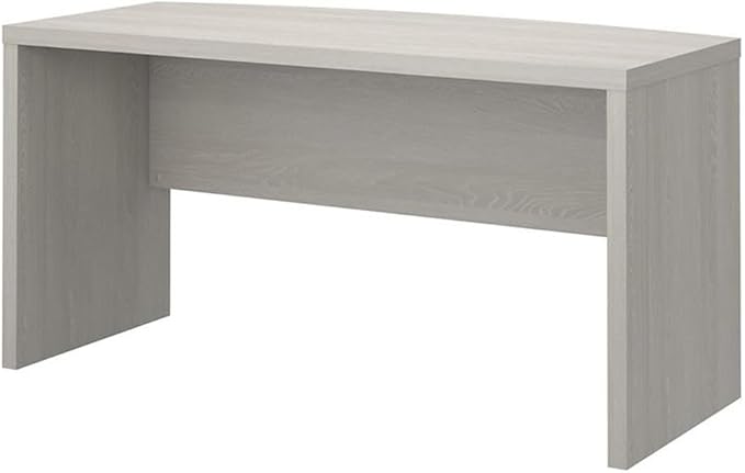Bush Business Furniture Bow Front Desk with Wire Management | Echo Collection Office Computer Table for Home Office with Quick-to-Assemble Hardware | 60Wx28Lx30H