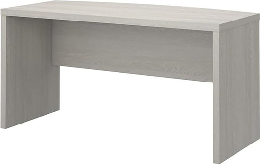 Bush Business Furniture Bow Front Desk with Wire Management | Echo Collection Office Computer Table for Home Office with Quick-to-Assemble Hardware | 60Wx28Lx30H