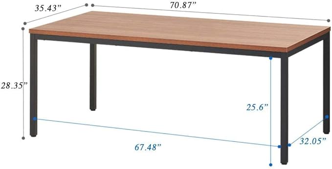 Simple and Sturdy 36X72 inches Computer Desk for 6-8 People Perfect for Work and Study Multi-Purpose Table for Writing Dining and Workstation