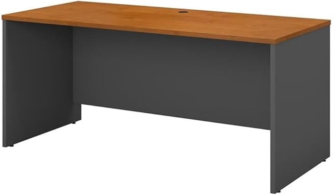Bush Business Furniture Series C 60W x 24D Credenza Desk in Natural Cherry Minimalist Computer Table for Home or Professional Office