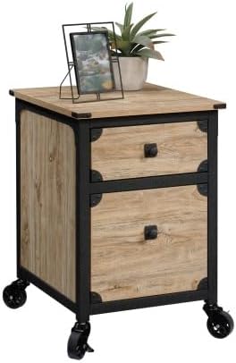 2 Drawer Small File Cabinet with Lock Under Desk Locking Storage Cabinet Organizer for Home Office Filing Cabinets with DrawersBeigeReclaimedNatura