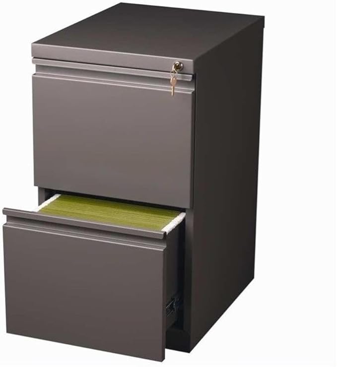 Home Square Mobile Pedestal 2-Drawer Filing Cabinet Set in Espresso