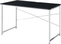 Acme Tennos Writing Desk in Black and Chrome Finish