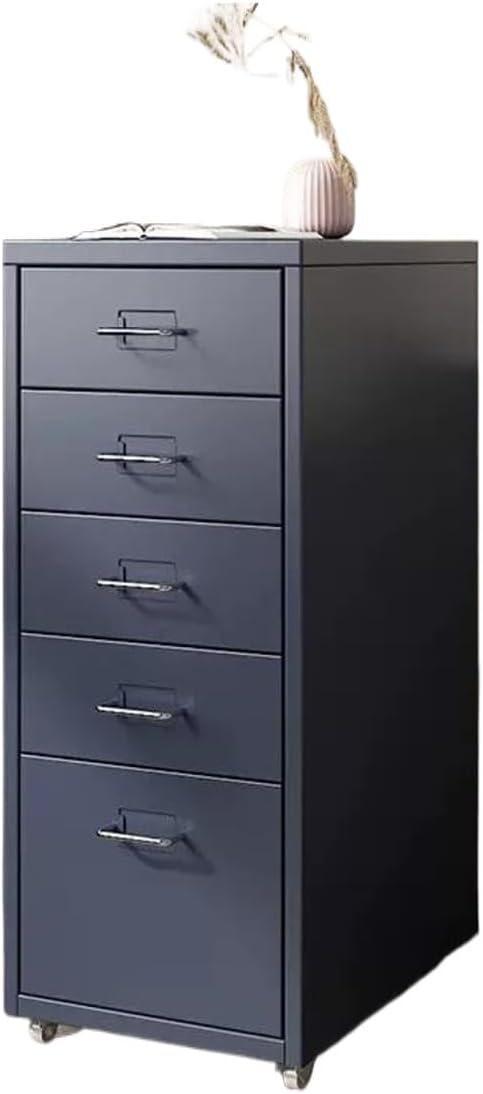 File Cabinet Multilayer Tin Cabinet Household Storage Narrow Storage Cabinet File Cabinet Office Drawer Cabinet (Color : Grey)