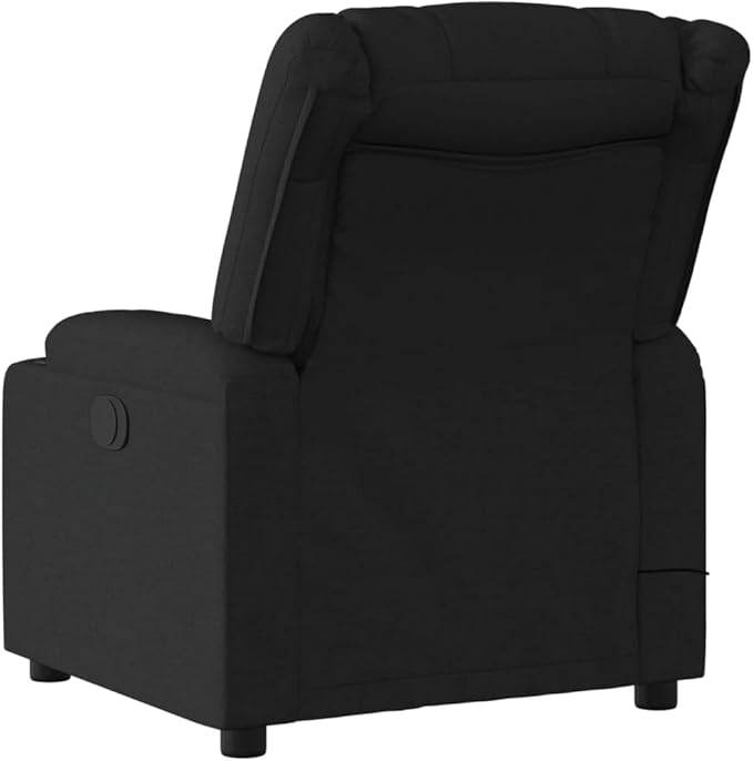 Massage Recliner Chair Manual Recliner Chair with Massage Single Sofa Home Theater Seating Comfy Living Room Single Sofa Chair Black Fabric-31
