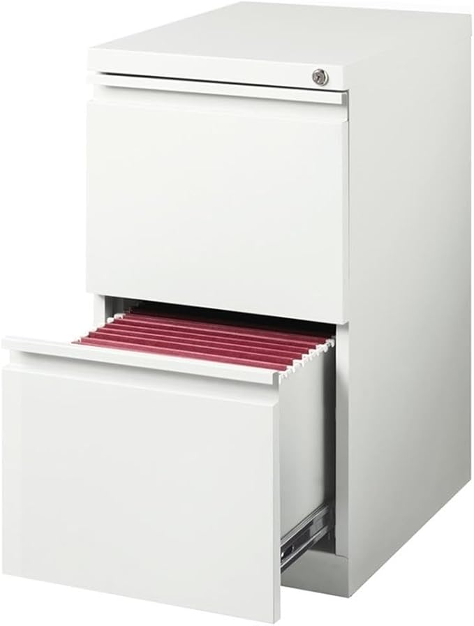 Hirsh Industries 20 Deep 2 Drawer Mobile File Cabinet File in White