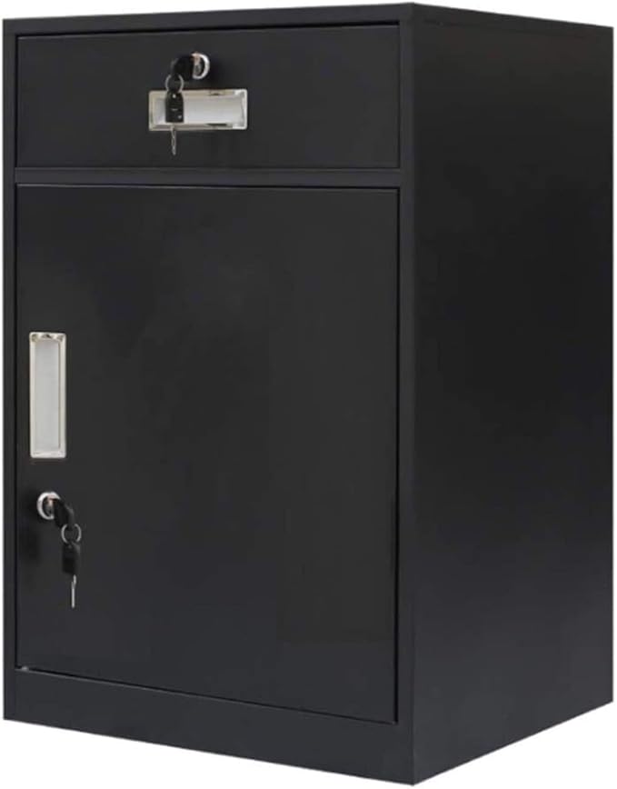 File Cabinets Floor-Standing File Cabinet Multi-Color 2 Drawer Metal Storage Box Steel Lockable Data Cabinet(C9)