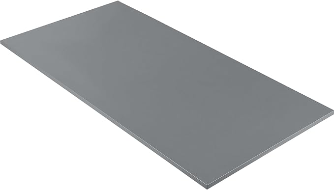Kaboon Universal Tabletop 45x20 Solid One-Piece Melamine Table Top Double Desk L-Desk DIY Home and OfficeGrey