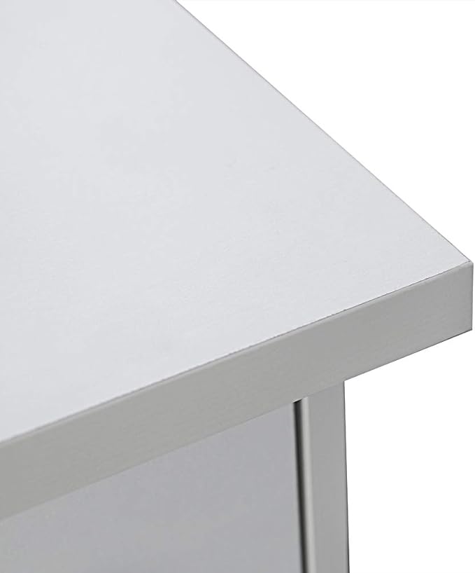 Rolling Desk Table White Computer Desk with 4 Drawers1 DoorWriting Home Office Workstation Mobile Home Office Desk Study Writing Desk with Smooth WheelsSpace Saving Compact Desk for Dorm Apartment