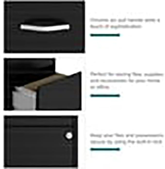 UrbanPro 3-Drawer Metal Filing Cabinet 18 D x 14.25 W x 27.32 H Black Finish Lockable Storage Organizer High-Sided Letter File Drawers Compact Home or Office Filing and Accessory Organizer