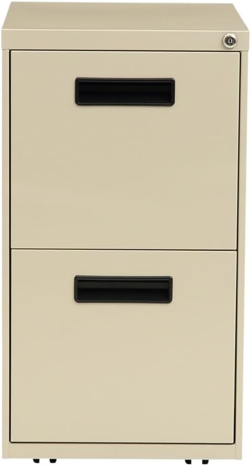 Alera PAFFPY Two-Drawer Metal Pedestal File 14 7/8w x 19-1/8d x 27-3/4h Putty