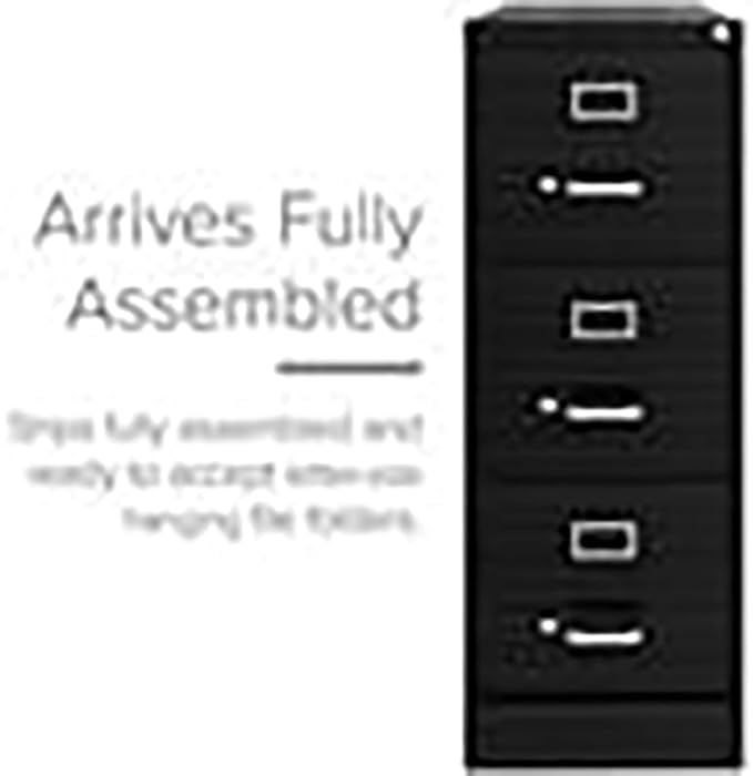 UrbanPro 3 Drawers 40.19 Vertical Black Metal Filing Cabinet Lockable Pre-Assembled Stationary Letter Size for Home Office