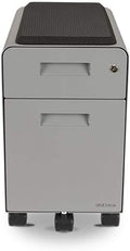 UPLIFTDESK Narrow 2-Drawer File Cabinet with Seat Rolling (Gray)