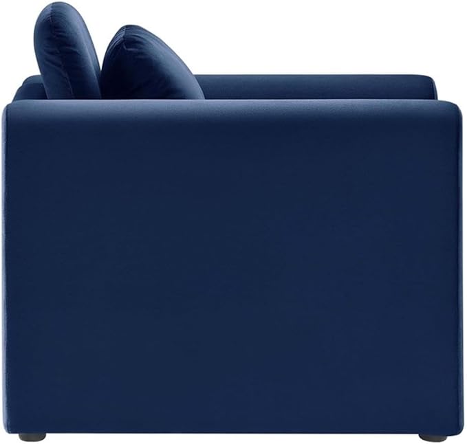 Modway EEI-6576-MID Waverly Performance Velvet Armchair Midnight Blue
