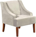 HomePop Swoop Arm Accent Chair Velvet Grey