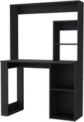 Black Computer Desk with Hutch - Writing Desk for Home Office