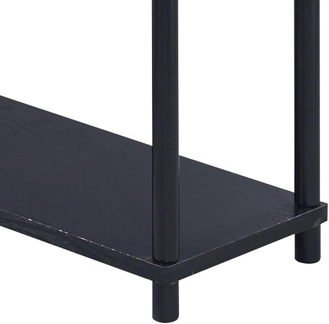 Black Office Desk with Bookshelf