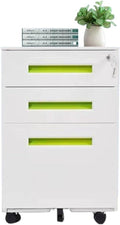 Under Desk Storage Cabinet File Cabinet Three Drawer Office Cabinet Removable Short Cabinet with Locking Drawer Cabinet (Color : Green)