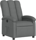 vidaXL Recliner Chair Dark Grey 100% Polyester Fabric Metal Plywood