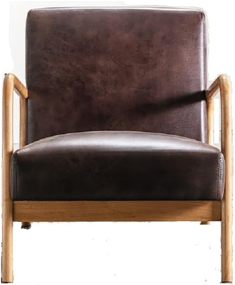 Classic Mid Century Modern Accent Chairs for Living Room or Bedroom Espresso Open ed Armchair with Plush Cushioning and Microfiber Upholstery Dark Brown