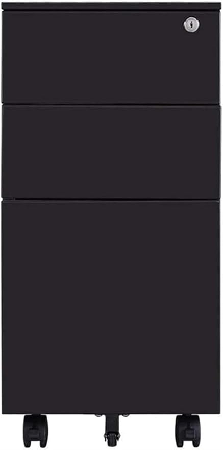 Three-Layer Floor-Standing File Cabinet with Lock | Fully Assembled A4 File Storage Solution