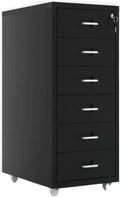 File Cabinet Tin Cabinet Storage Cabinet Under Desk Cabinet with Lock Mobile Drawer Cabinet Storage Data Cabinet (Color : Black)