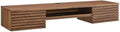 Modway Render Wall Mount Particleboard and Wood Office Desk in Walnut