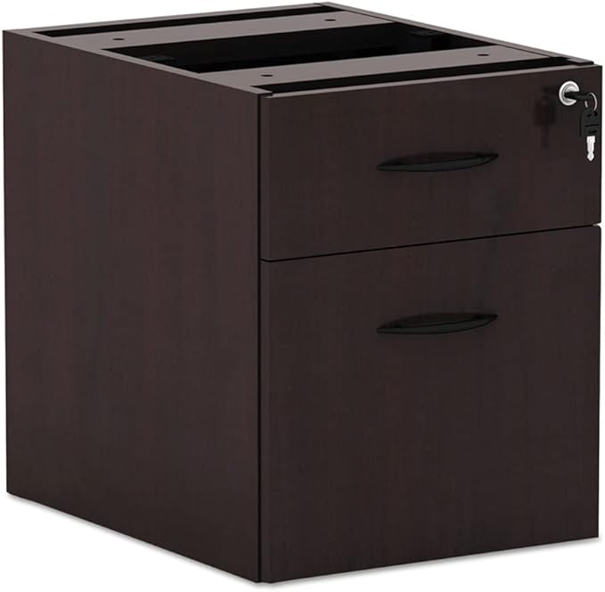 Alera Valencia Series 16 by 22 by 22-Inch 3/4 Box and File Pedestal Mahogany