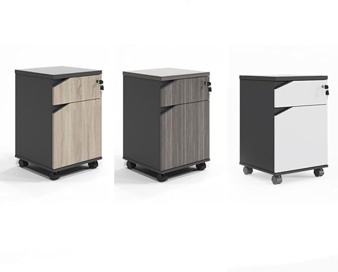 File Cabinets Office Cabinet Wooden Under Desk Filing Storage Data with Locking Drawer Short Sideboards File Storage Cabinets(Brown)