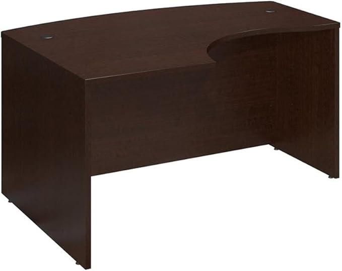 Bush Business Furniture Series C 60W x 43D Left Hand L-Bow Desk Shell in Mocha Cherry