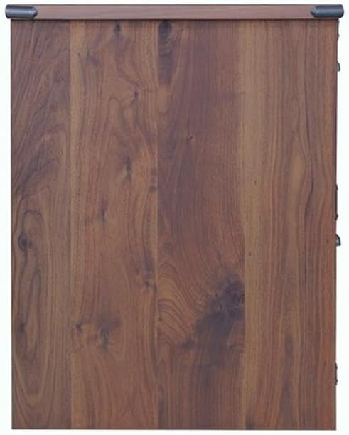 Pemberly Row Executive Desk 61.4 W x 23.7 D x 29.6 H Engineered Wood Dark Walnut Finish 2 Locking File Drawers Accessory Drawer Cabinet Storage Durable Laminate Home Office or Workspace