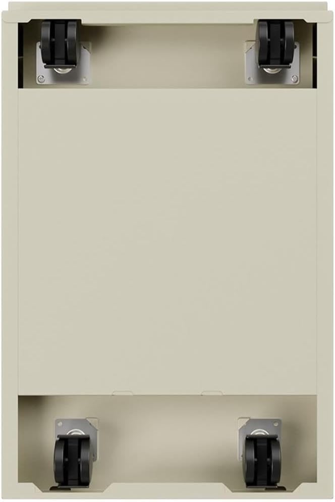 Hirsh Industries Scranton &amp Co 20 2-Drawer Metal Mobile Pedestal Filing Cabinet Beige Finish 27.75 H Hidden Casters Letter-Size File Compatibility Lockable Commercial Grade Office Furnitur