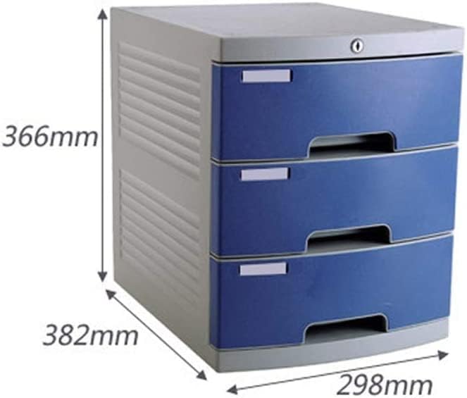 File Cabinet Office Stationery Desktop Cabinet 3 Drawers Plastic Safety Cabinet Storage Cabinet Storage Box Lock Bookcase