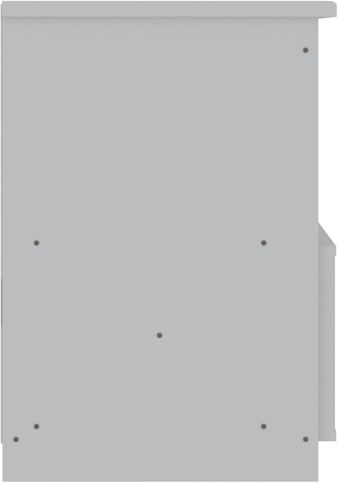 Manhattan Comfort Hampton Mid Century Modern Home Office Desk Table with 3 Cubby Spaces 53.54 White