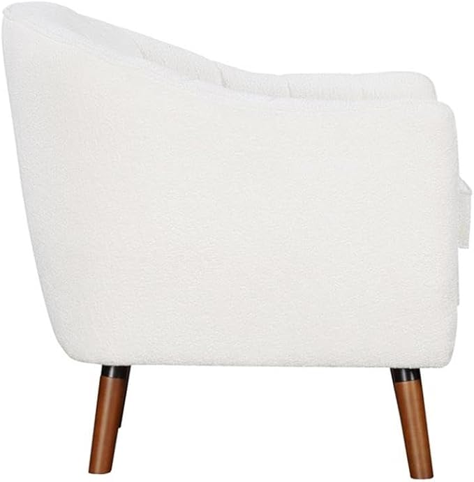 Lexicon Cutler Fabric Upholstered Accent Chair in White