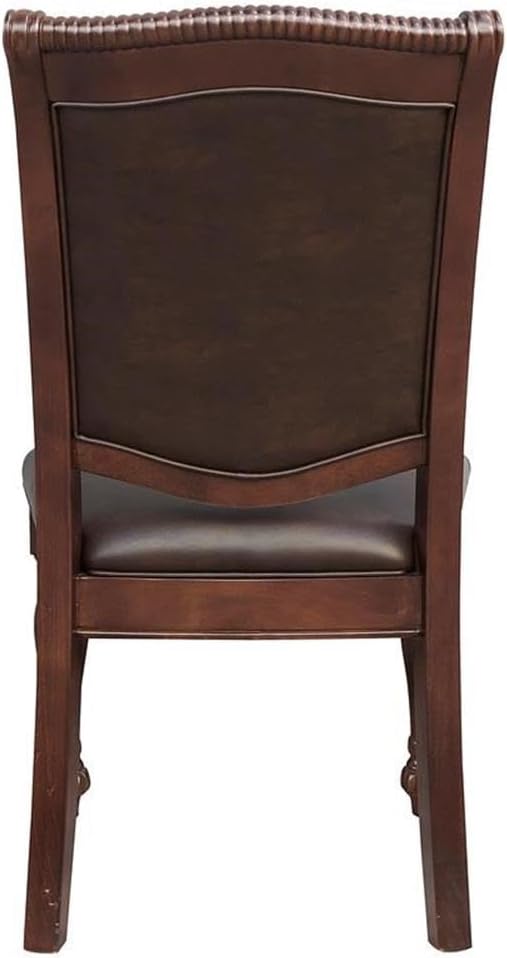 Pemberly Row Set of 4 Wood Dining Room Side Chairs in Brown Cherry