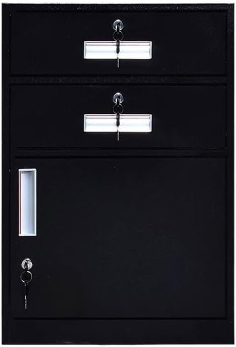 File Cabinet / Printer Stand Data Office Cabinet Bedside Cabinet Small Cabinet Tin Cabinet File Cabinet Small Short Cabinet Drawer Under the Desk Activity Cabinet Filing Cabinet for Home Office(Black)