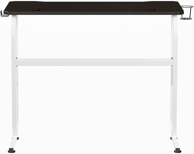 Flash Furniture Fisher Gaming Desk - White Ergonomic Computer Desk - 51.5 Gamers Table with Cup Holder and Headphone Hook