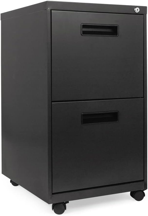 Alera Two-Drawer Metal Pedestal File Charcoal