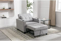 3-in-1 Convertible Sofa Bed with Adjustable Backrest &amp 2 Cupholders - Modern Sleeper Chair for Living Room/Office/Small Apartment (Light Gray)